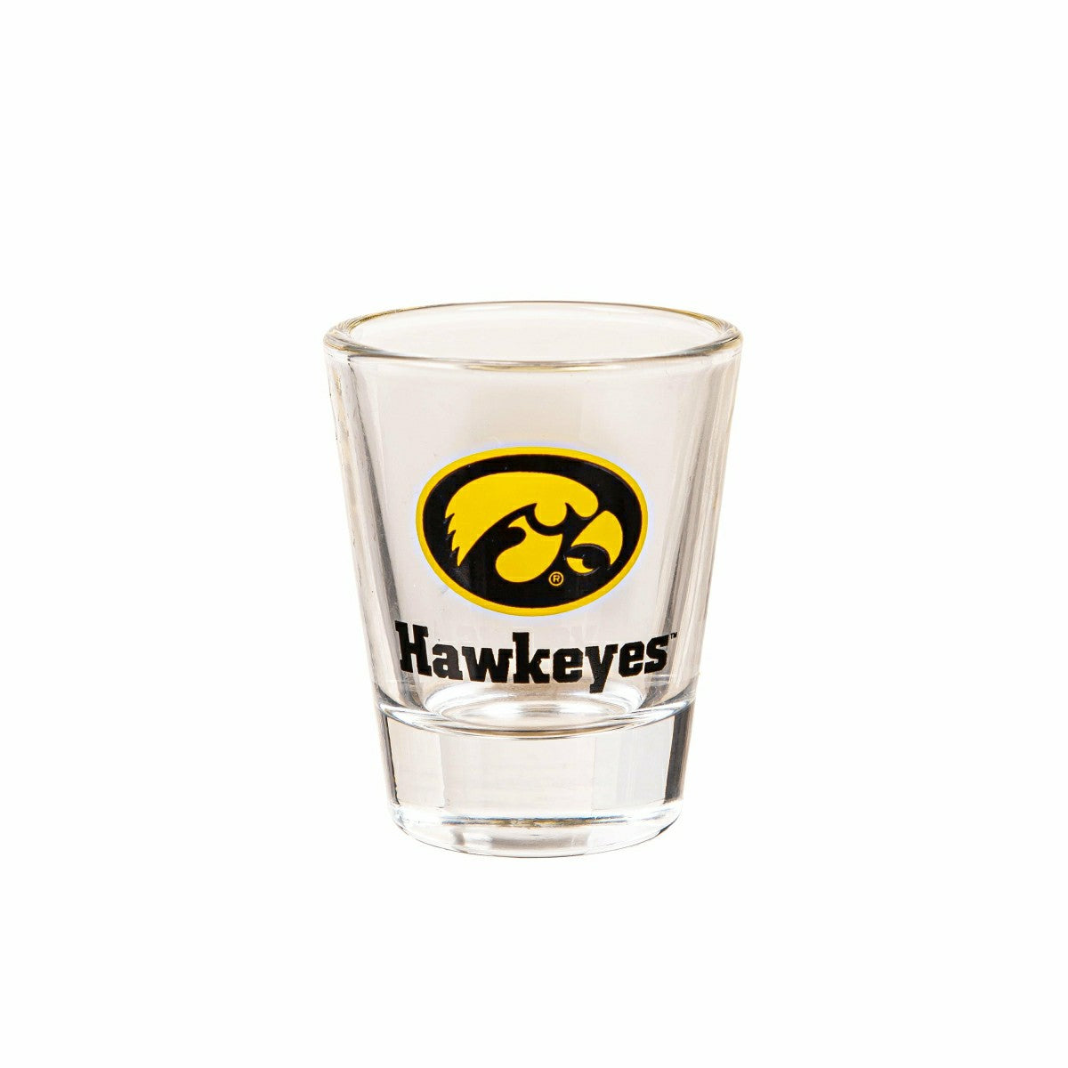 University of Iowa 4-Piece Ceramic and Glass 2oz. Shot Glass Set