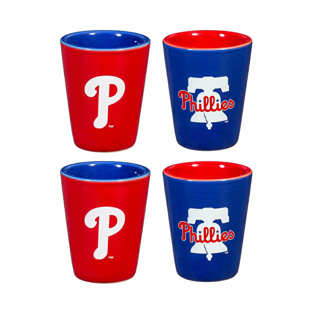 Philadelphia Phillies 4-Piece Ceramic 2oz. Shot Glass Set