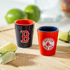 Boston Red Sox 4-Piece Ceramic 2oz. Shot Glass Set