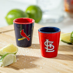St Louis Cardinals 4-Piece Ceramic 2oz. Shot Glass Set