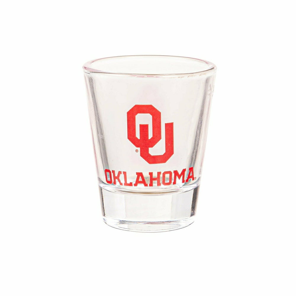 University of Oklahoma 4-Piece Ceramic and Glass 2oz. Shot Glass Set