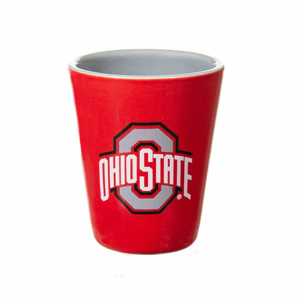 Ohio State University 4-Piece Ceramic and Glass 2oz. Shot Glass Set