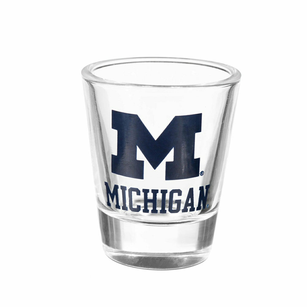 University Of Michigan 4-Piece Ceramic and Glass 2oz. Shot Glass Set