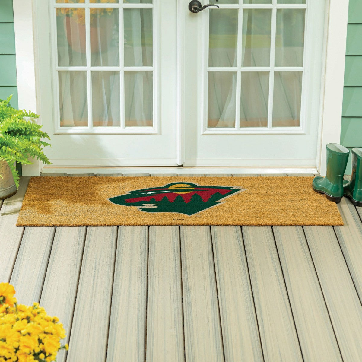Minnesota Wild Extra Large Full Color Coir Mat, 60"x24"