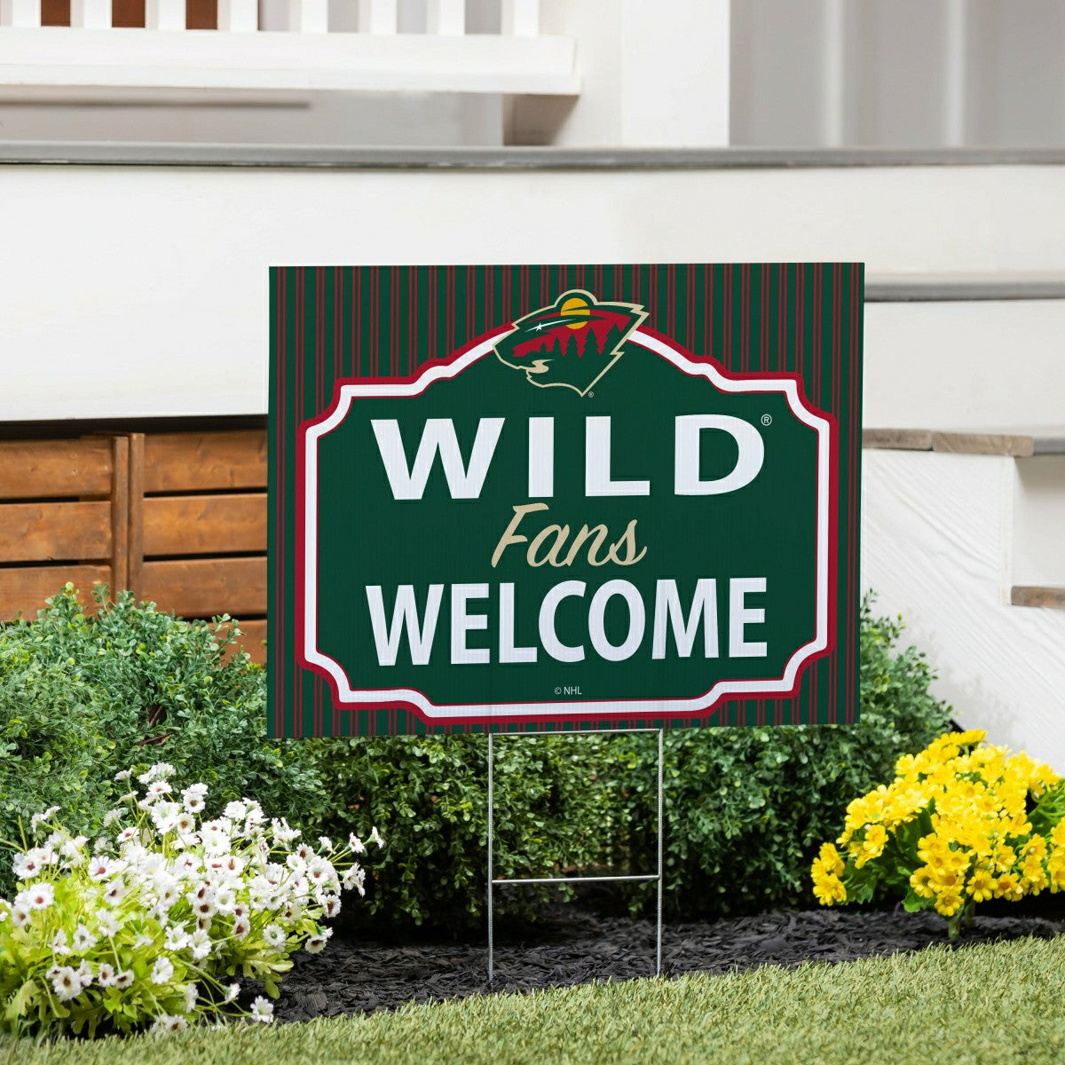 Minnesota Wild Coroplast Yard Sign, "Fans Welcome"