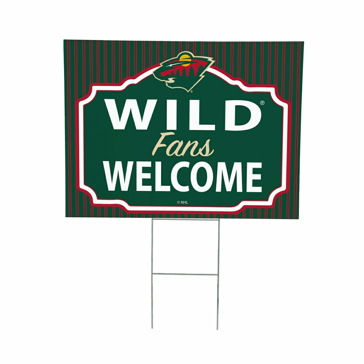 Minnesota Wild Coroplast Yard Sign, "Fans Welcome"