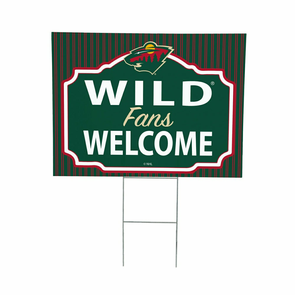 Minnesota Wild Coroplast Yard Sign, "Fans Welcome"