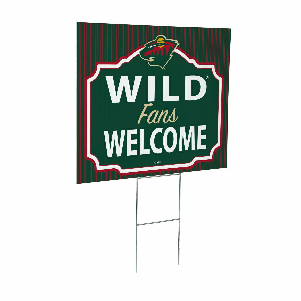 Minnesota Wild Coroplast Yard Sign, "Fans Welcome"