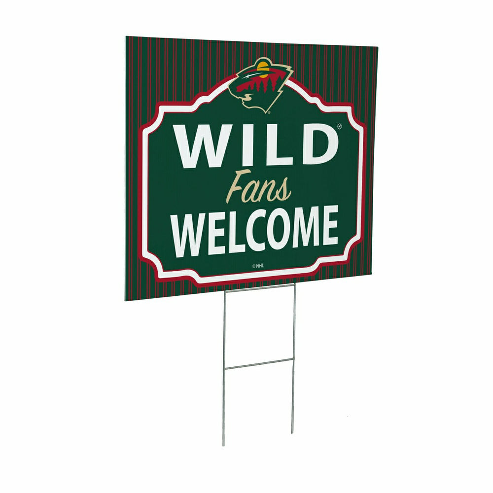 Minnesota Wild Coroplast Yard Sign, "Fans Welcome"