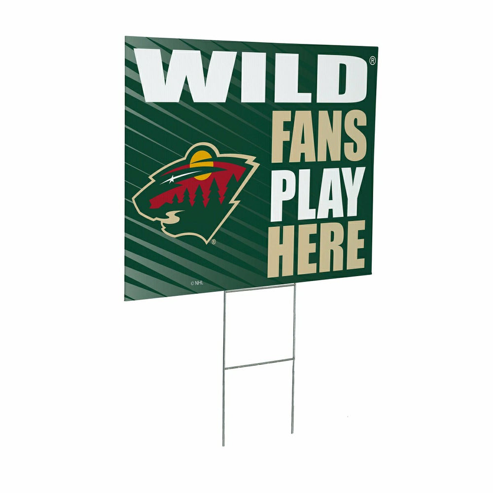 Minnesota Wild Coroplast Yard Sign "Fans Play Here"