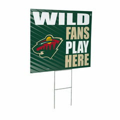 Minnesota Wild Coroplast Yard Sign "Fans Play Here"