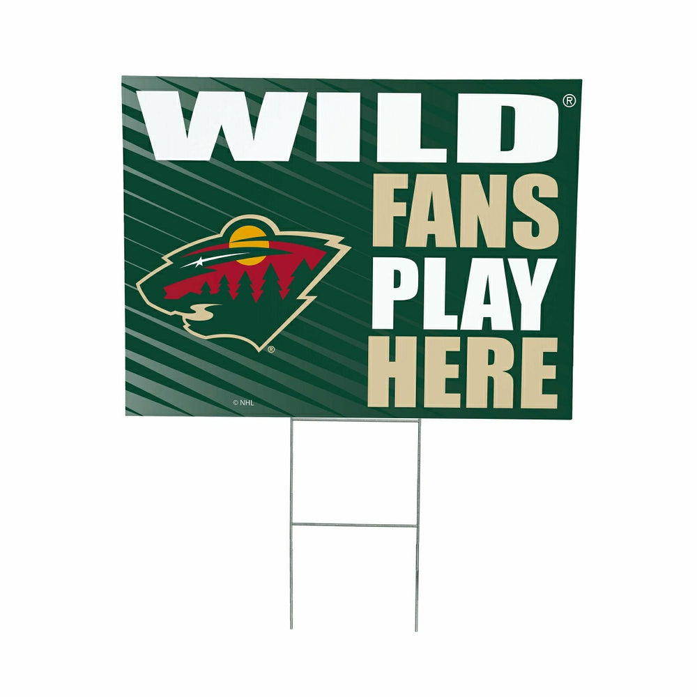 Minnesota Wild Coroplast Yard Sign "Fans Play Here"