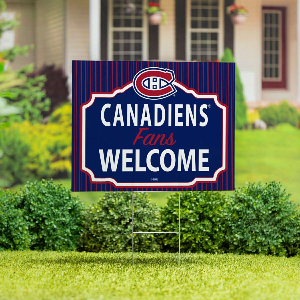 Montreal Canadiens Coroplast Yard Sign, "Fans Welcome"