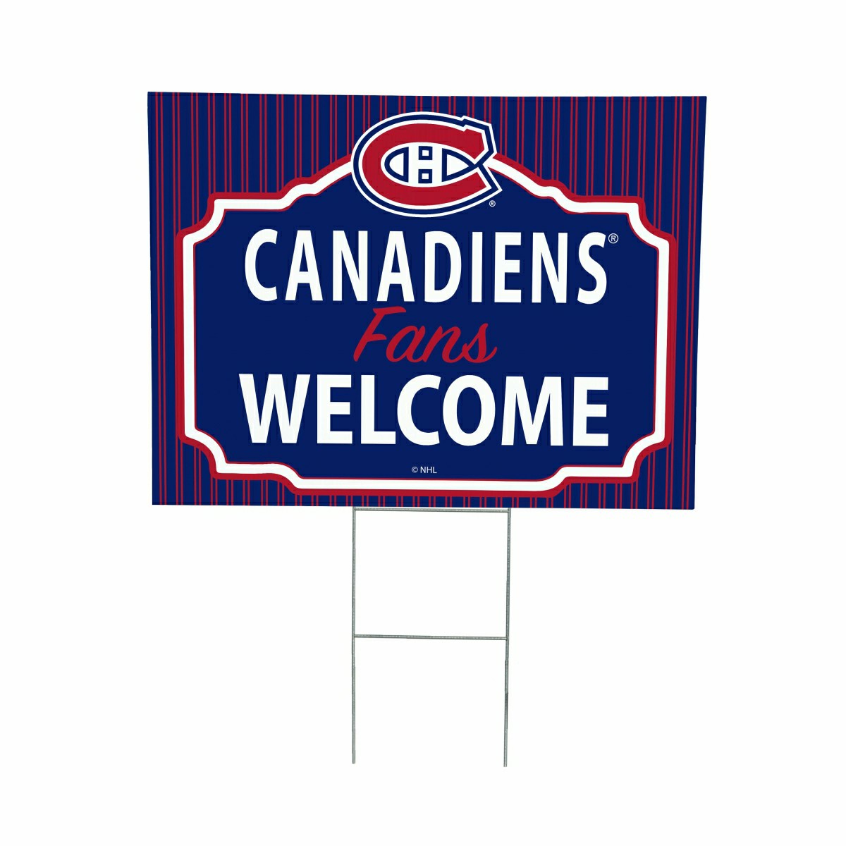 Montreal Canadiens Coroplast Yard Sign, "Fans Welcome"