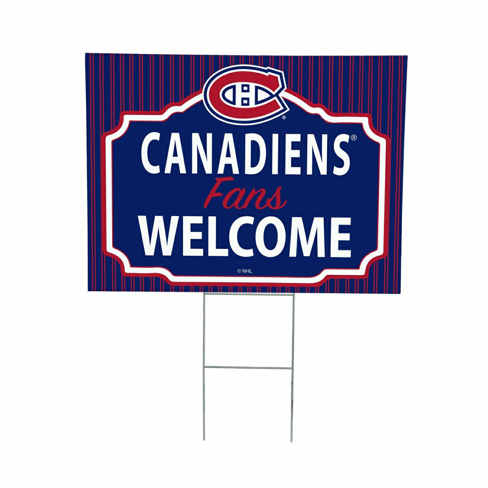 Montreal Canadiens Coroplast Yard Sign, "Fans Welcome"