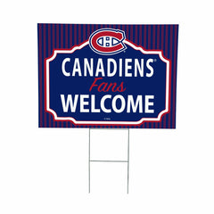Montreal Canadiens Coroplast Yard Sign, "Fans Welcome"