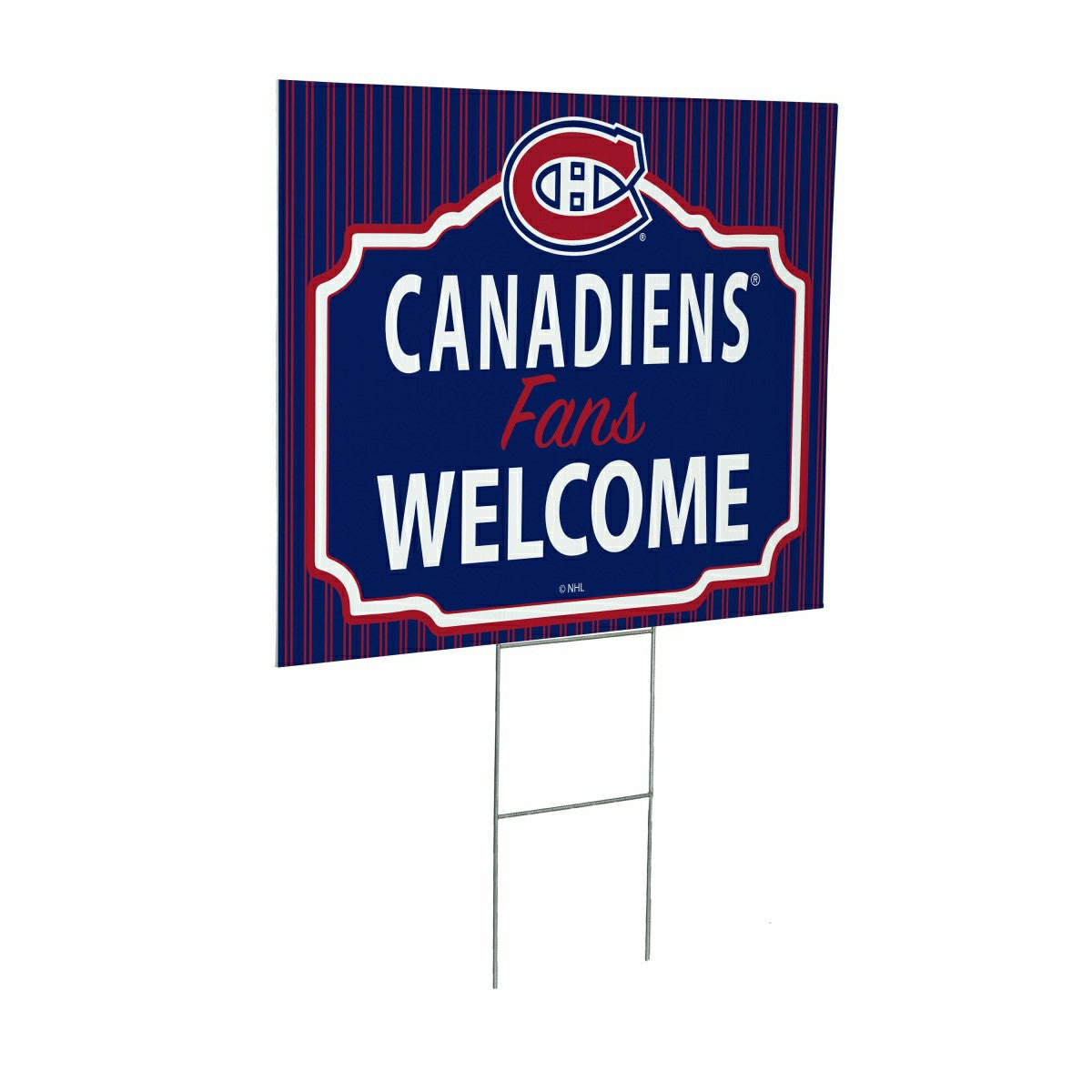 Montreal Canadiens Coroplast Yard Sign, "Fans Welcome"