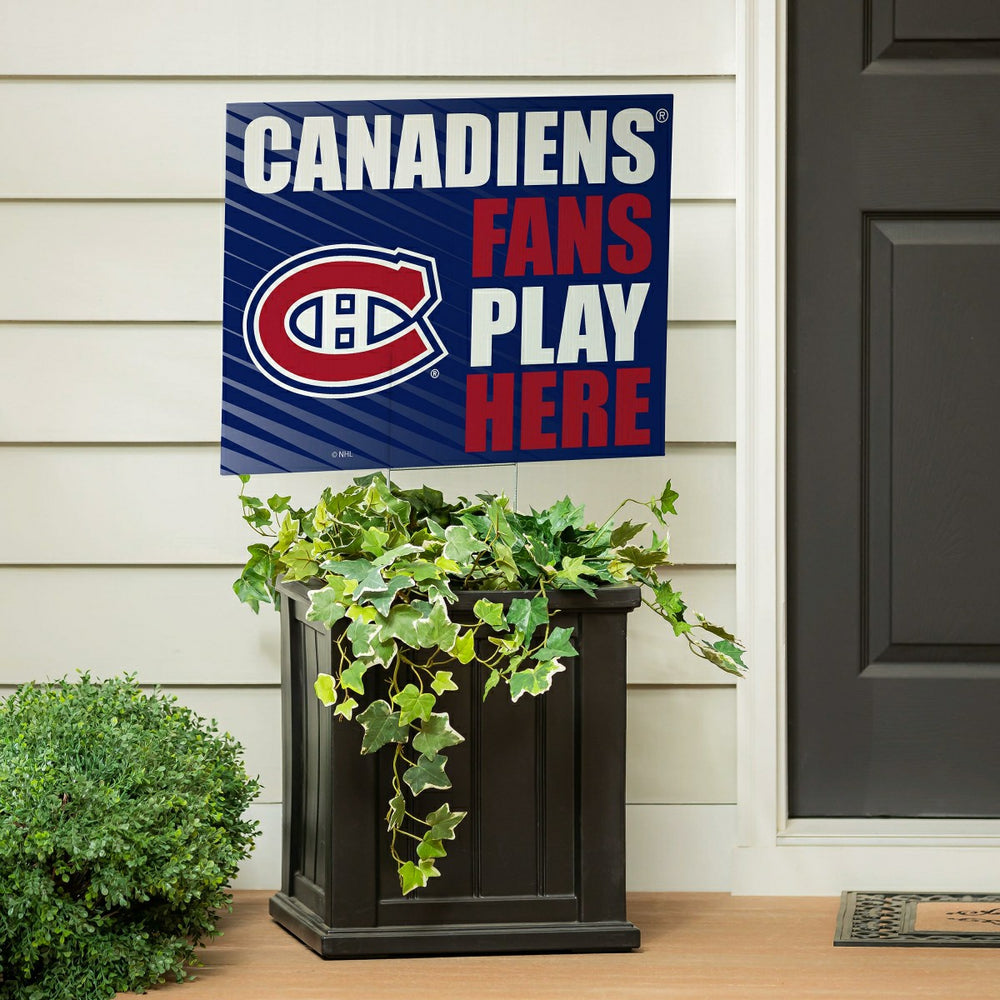 Montreal Canadiens Coroplast Yard Sign "Fans Play Here"