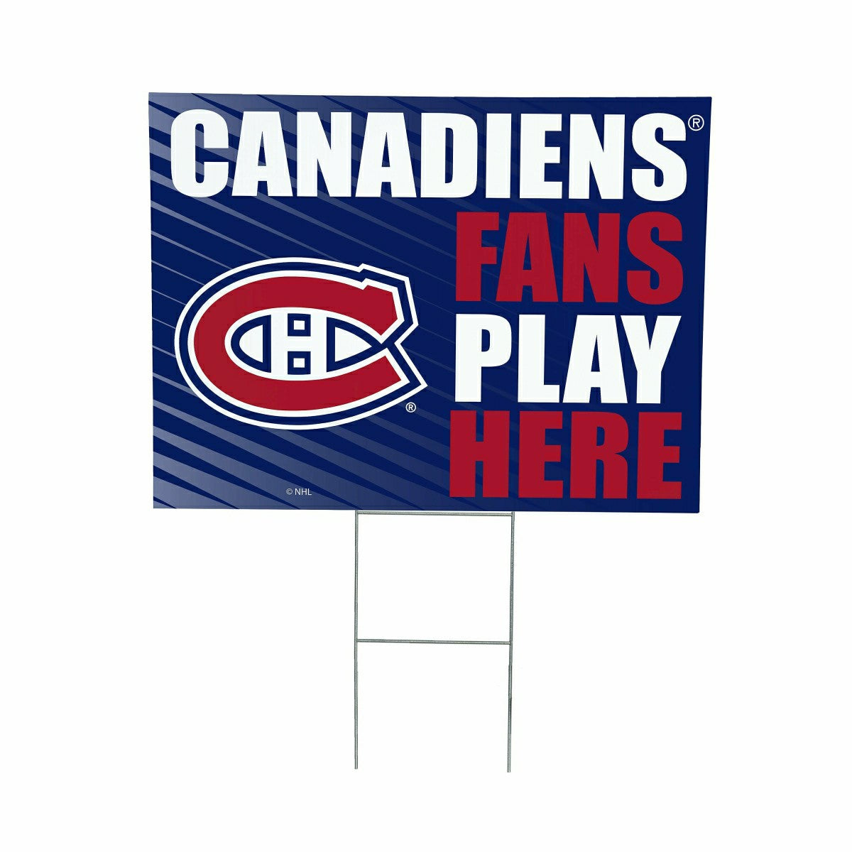 Montreal Canadiens Coroplast Yard Sign "Fans Play Here"