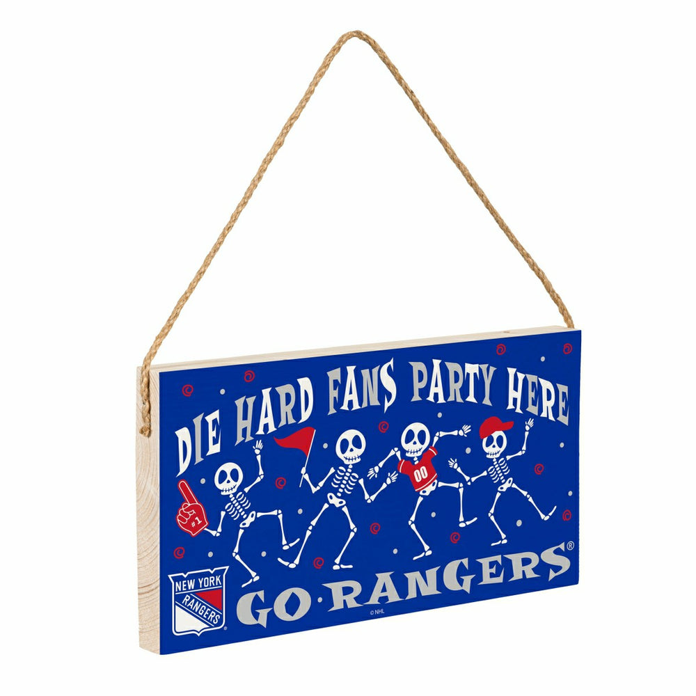 New York Rangers Halloween Wood Wall Sign, 6x11