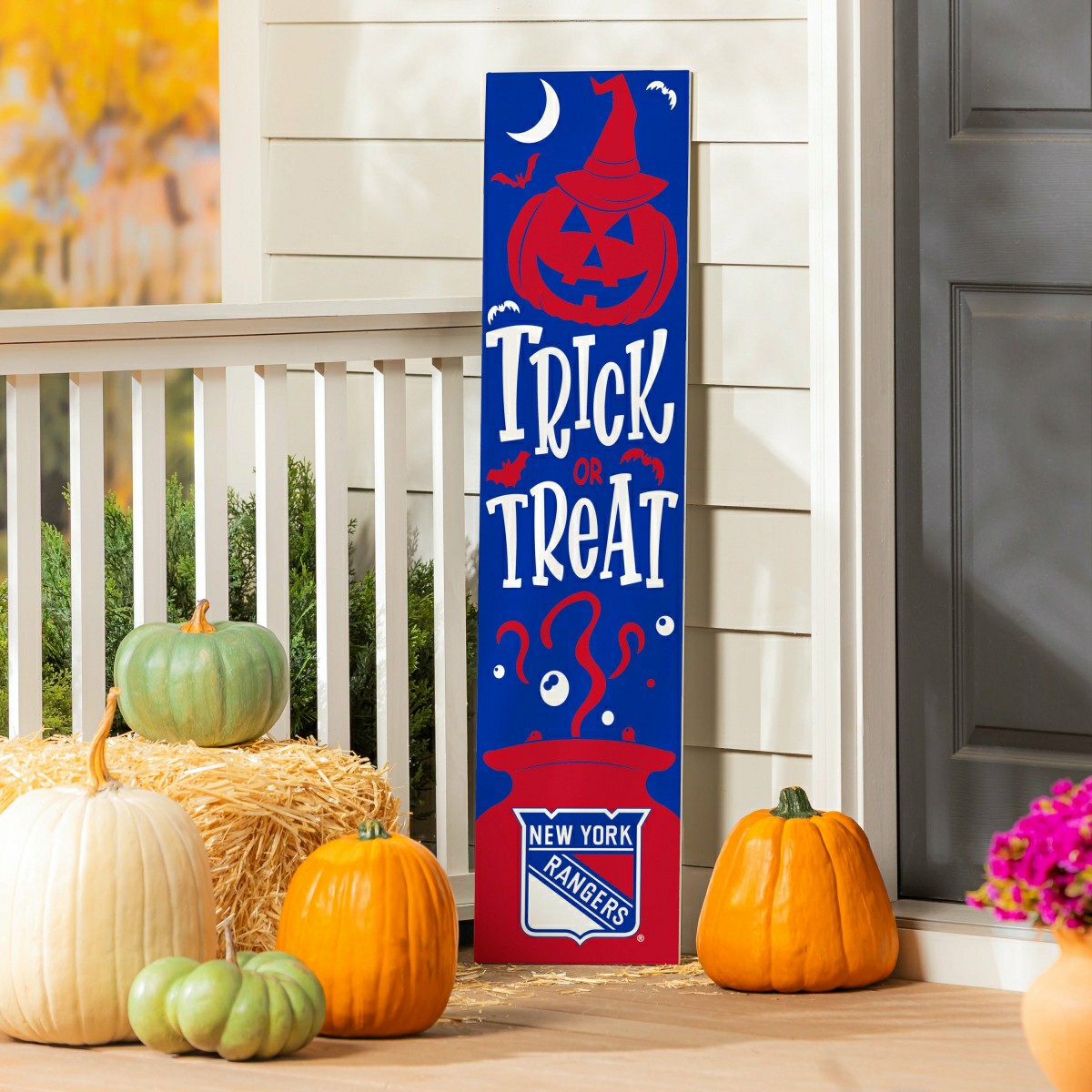 New York Rangers 47" Double Sided Leaner, Halloween