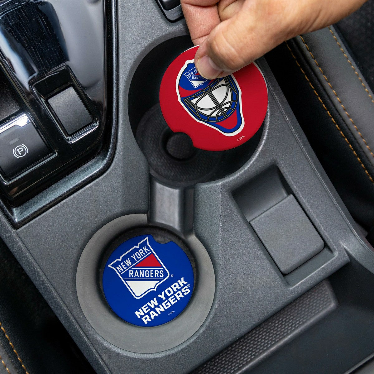 New York Rangers Car Coaster Set, 2pc