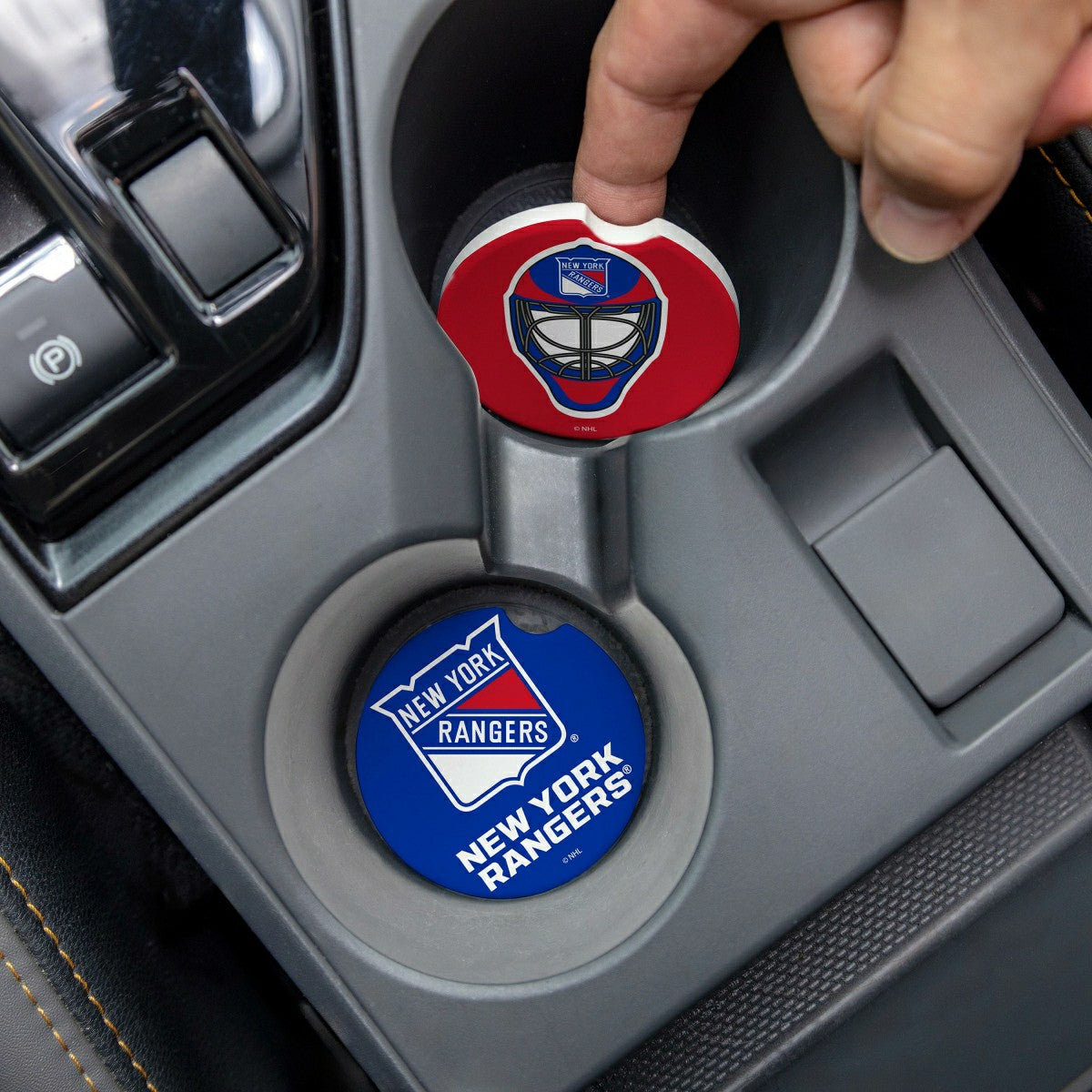 New York Rangers Car Coaster Set, 2pc
