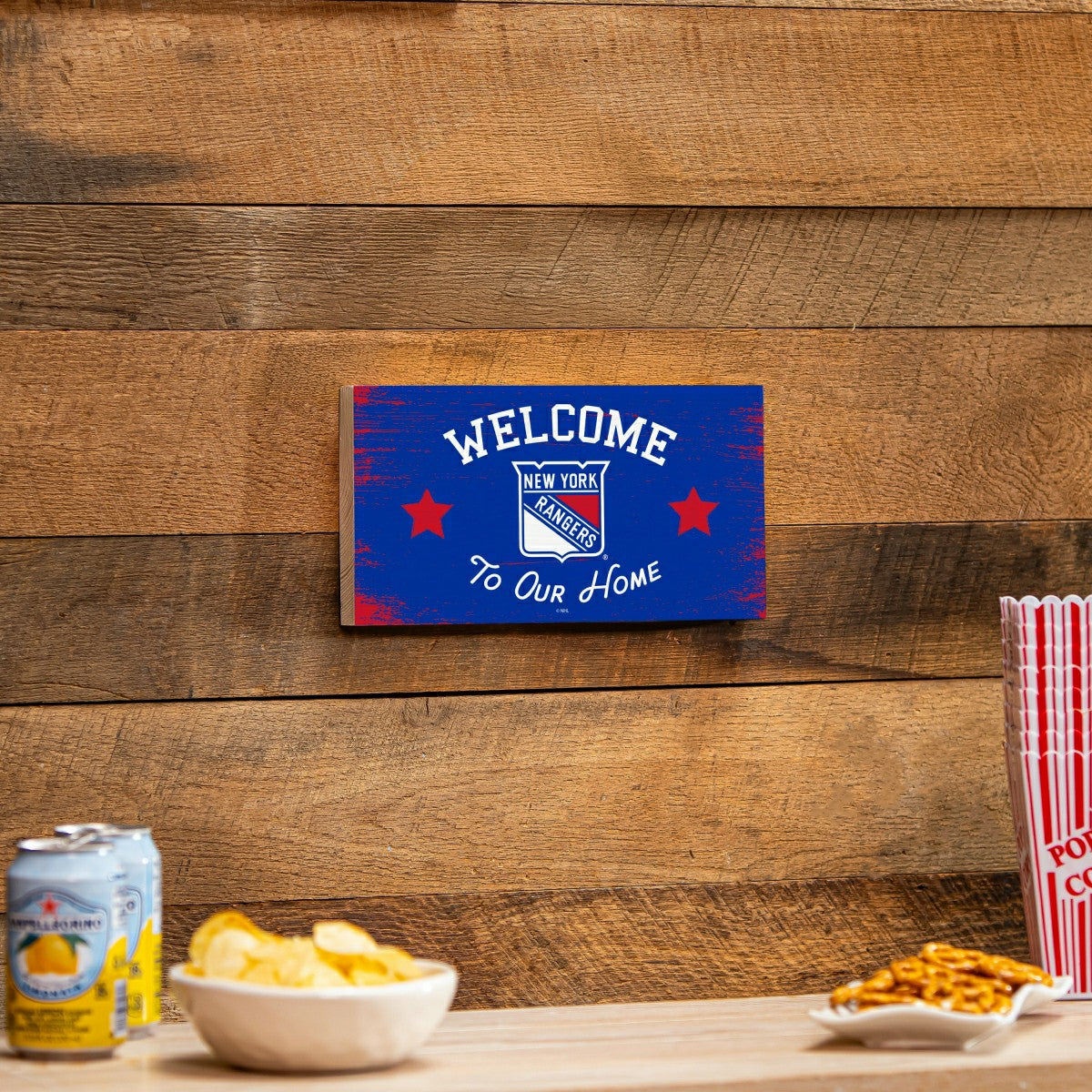 New York Rangers Wood Wall Sign, 6x11