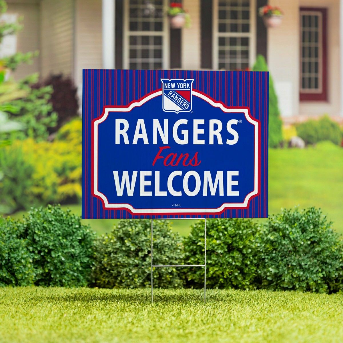 New York Rangers Coroplast Yard Sign, "Fans Welcome"