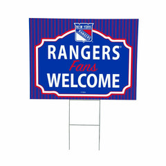 New York Rangers Coroplast Yard Sign, "Fans Welcome"