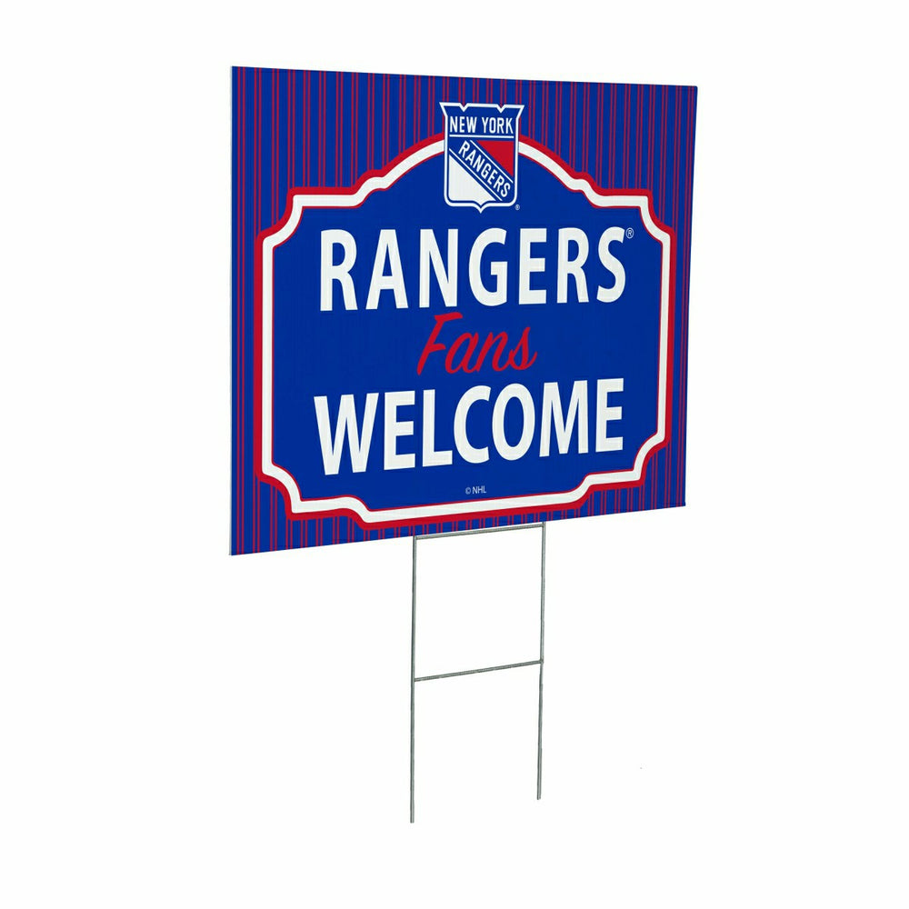 New York Rangers Coroplast Yard Sign, "Fans Welcome"