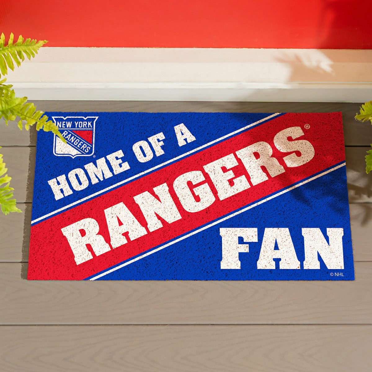 New York Rangers, PVC Mat COLOR, Home of a Fan