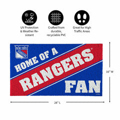 New York Rangers, PVC Mat COLOR, Home of a Fan
