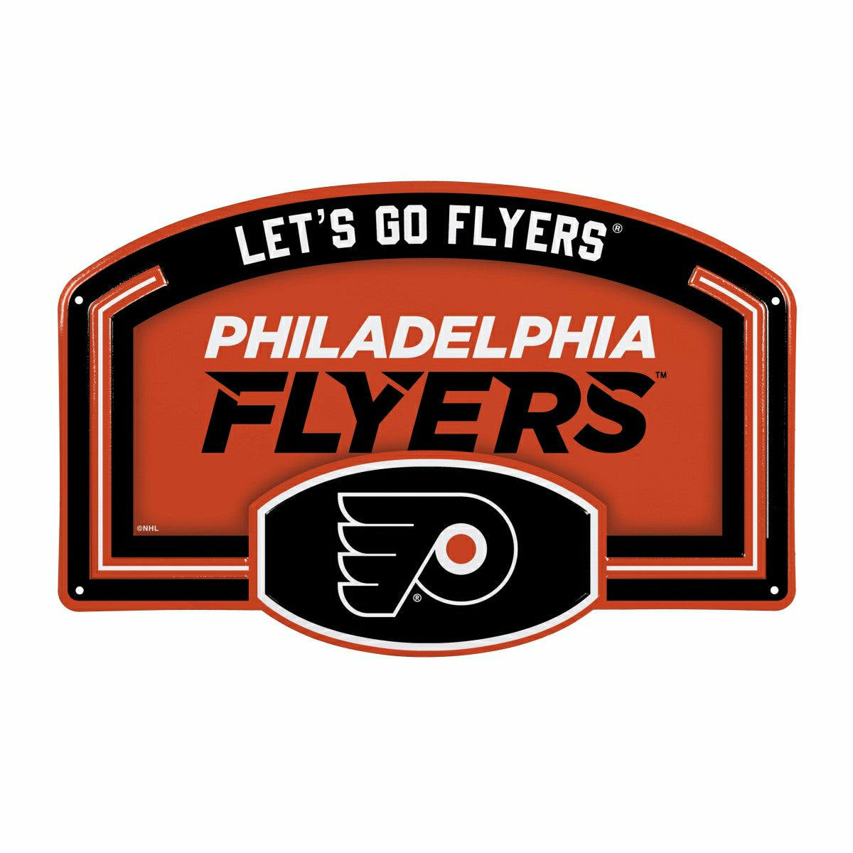 Philadelphia Flyers USA Embossed Steel Wall Sign, 11" x 17"