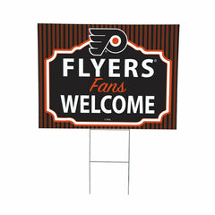 Philadelphia Flyers Coroplast Yard Sign, "Fans Welcome"