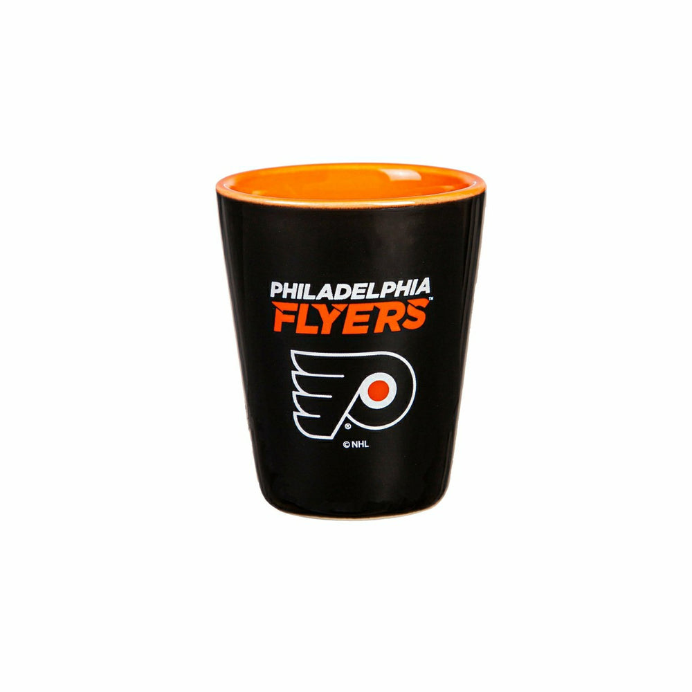 Philadelphia Flyers 4-Piece Ceramic and Glass 2oz. Shot Glass Set