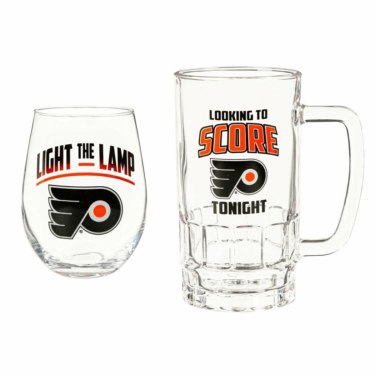 Stemless 17OZ Glass & Tankard 16OZ Gift Set, Philadelphia Flyers
