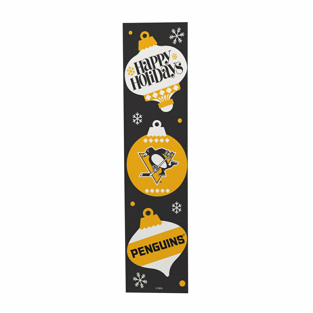 47" Double Sided Leaner, Pittsburgh Penguins, Christmas