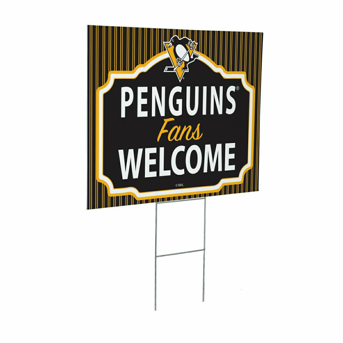 Pittsburgh Penguins Coroplast Yard Sign, "Fans Welcome"