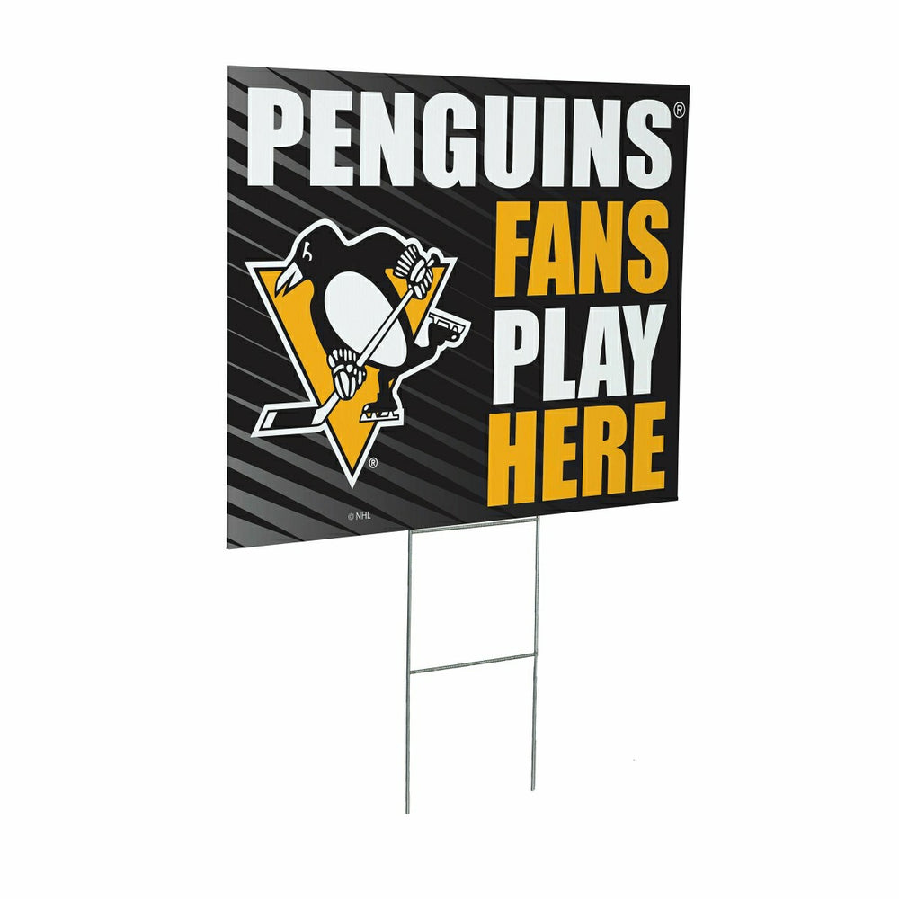 Pittsburgh Penguins Coroplast Yard Sign "Fans Play Here"
