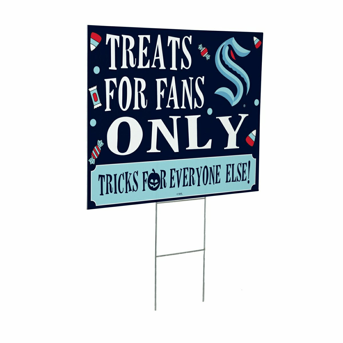 Seattle Kraken Yard Sign, Halloween Treats for Fans
