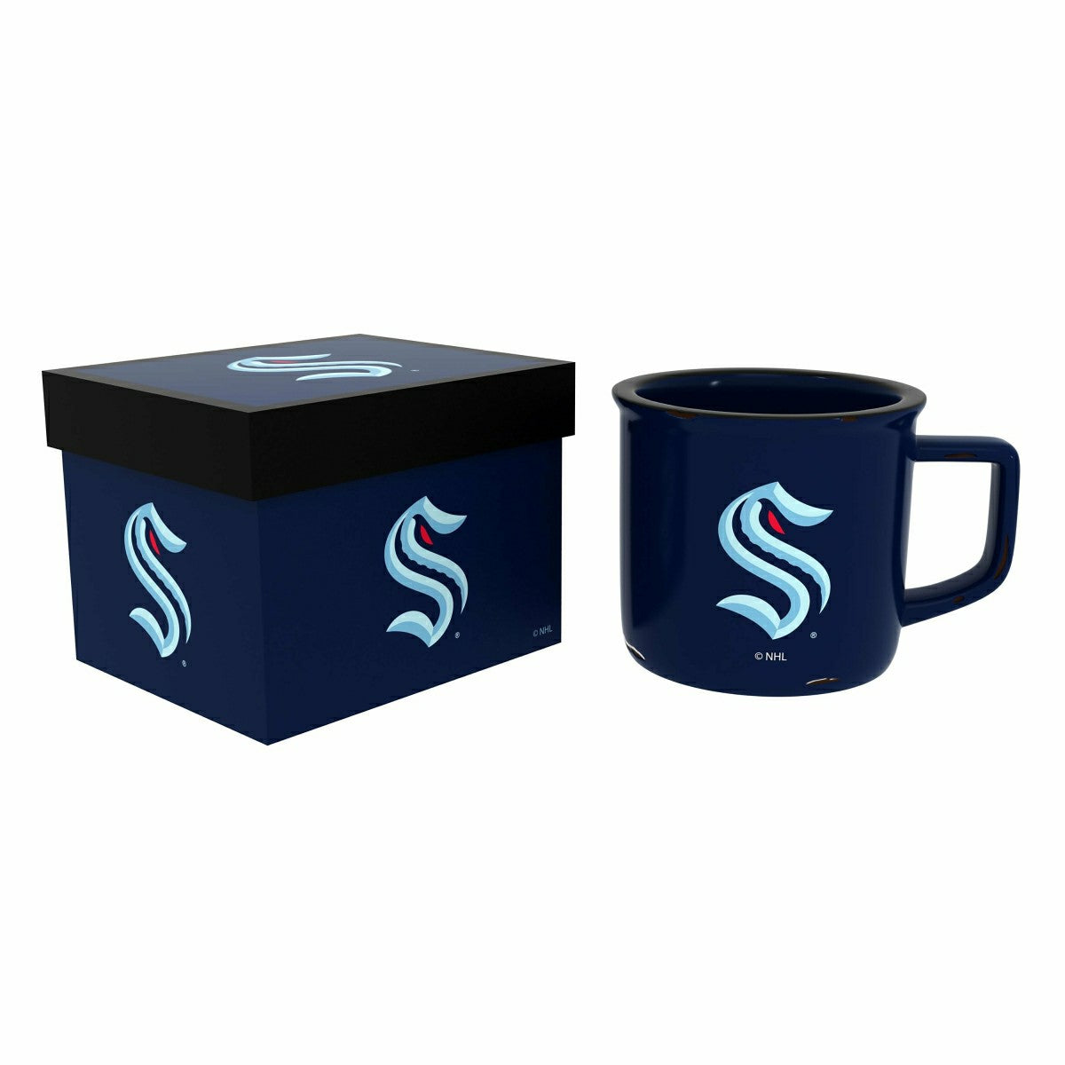Seattle Kraken Ceramic Camp Cup with Enamel Finish, 14oz