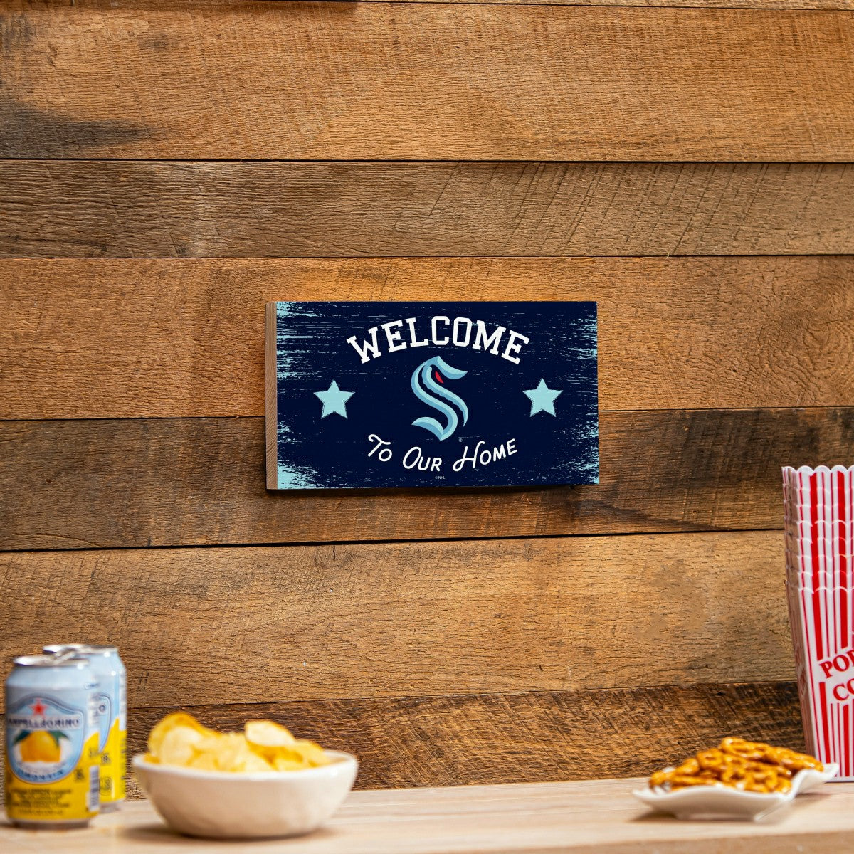 Seattle Kraken Wood Wall Sign, 6x11