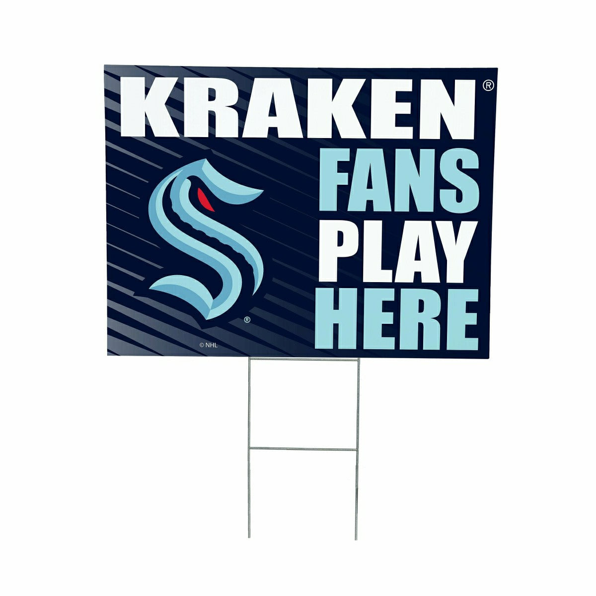 Seattle Kraken Coroplast Yard Sign "Fans Play Here"