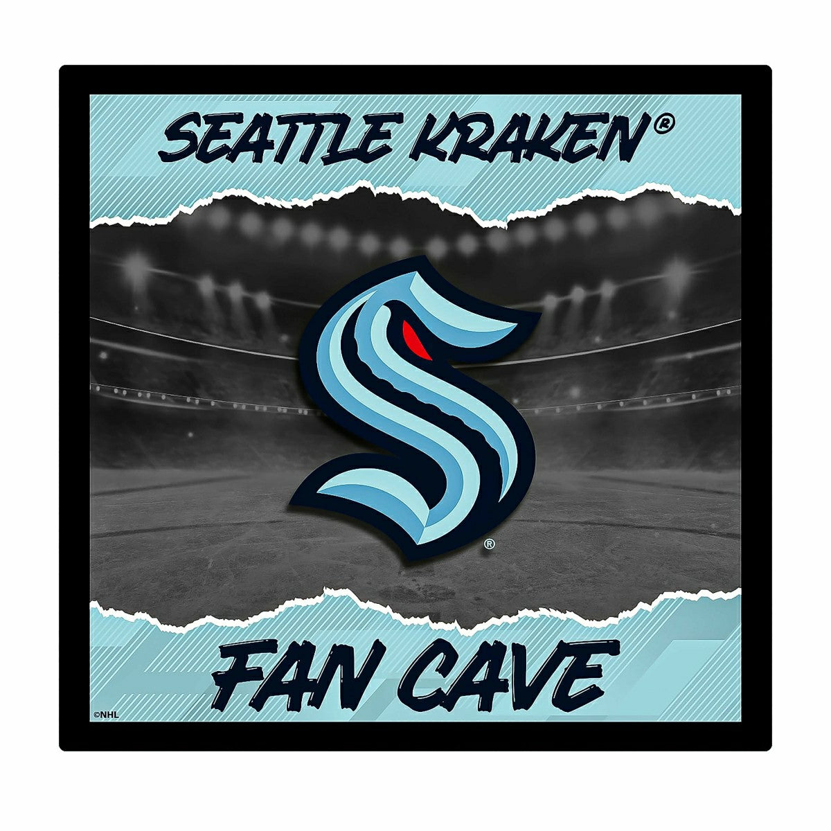 Seattle Kraken 23"H x 23"L LED Wall Decor, Edgelite, Square