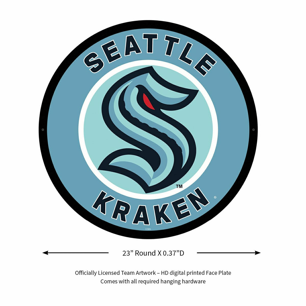 LED Wall Decor, Round, Seattle Kraken