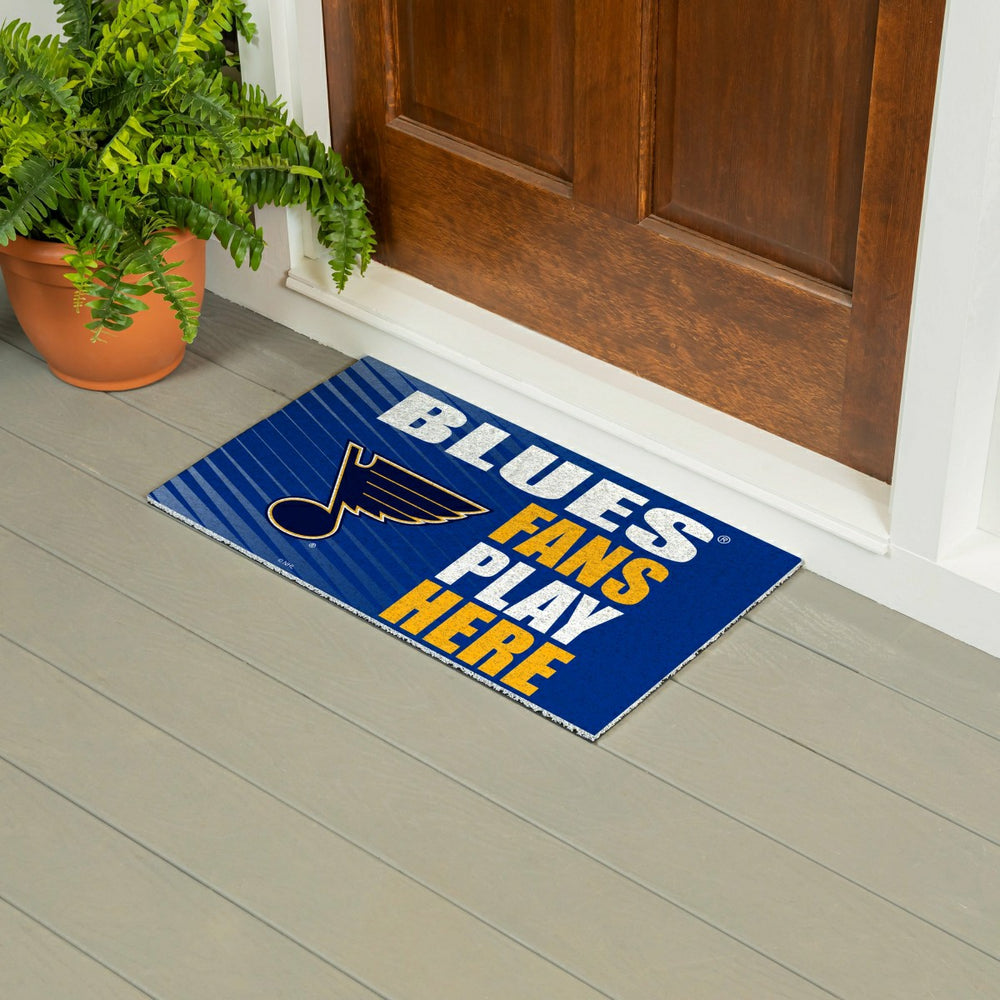St Louis Blues Fan Mat, 28"x16"