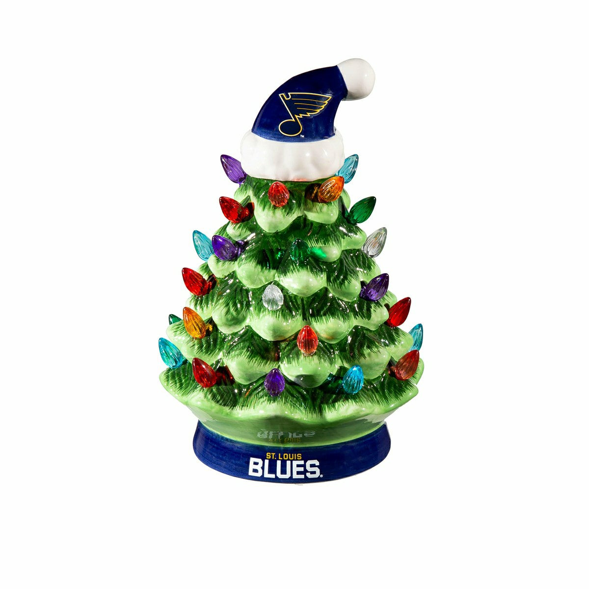 8" LED Ceramic Christmas Tree, St Louis Blues