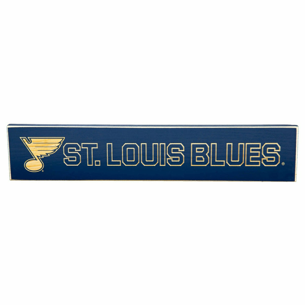 St Louis Blues Engraved Wood Sign, 3.5" x 18"
