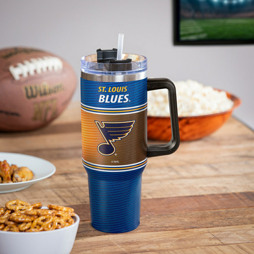 40oz Stainless Steel Canyon Cup w/ Straw, St. Louis Blues